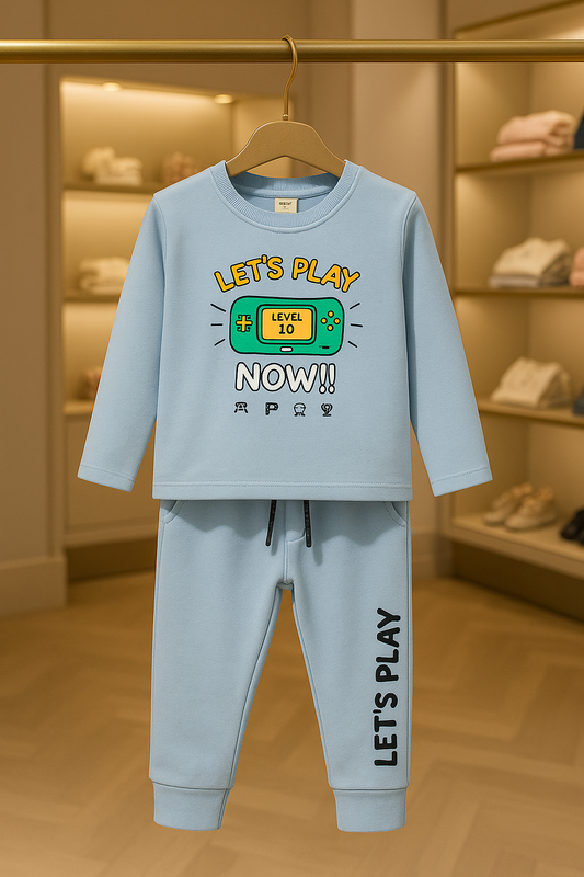 Junior Republic Kid's Lets Play Printed Fleece Winter Suit