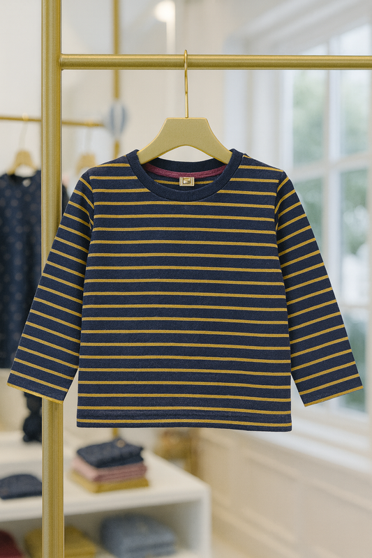 Junior Republic Cotton Jersey Stripes Style Long Sleeve Shirt - Rs. 499 SALE