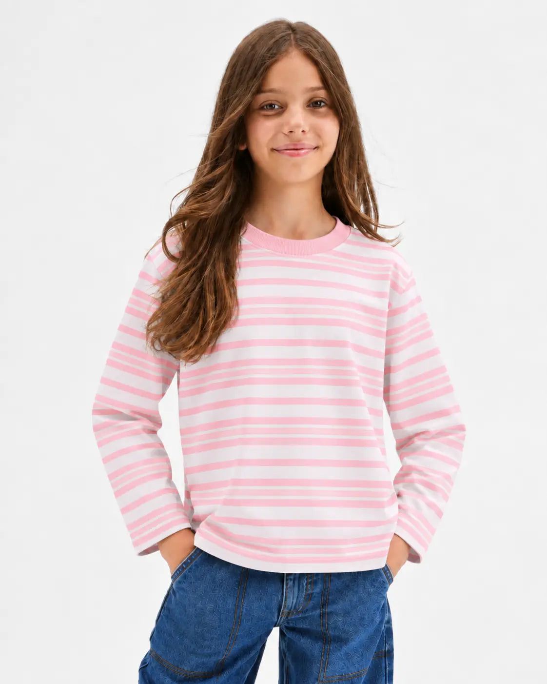 Kid's Stripes Style long Sleeves Shirt - LS-070