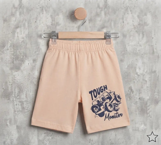Junior Republic KID'S Tough Monster Printed Summer Cotton Jersey Shorts