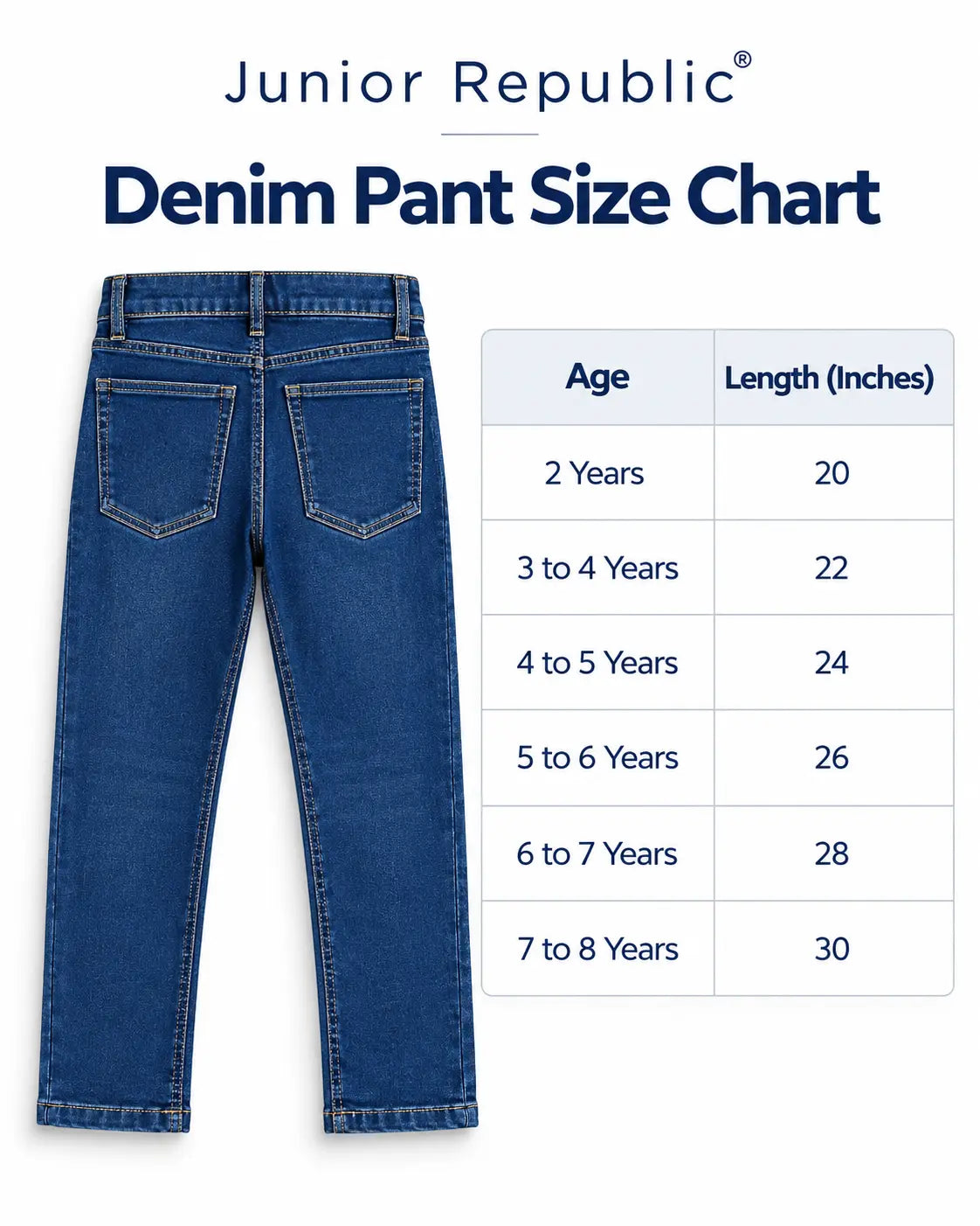 Branded Kids Dark Blue Denim Jeans Pant - DN-012