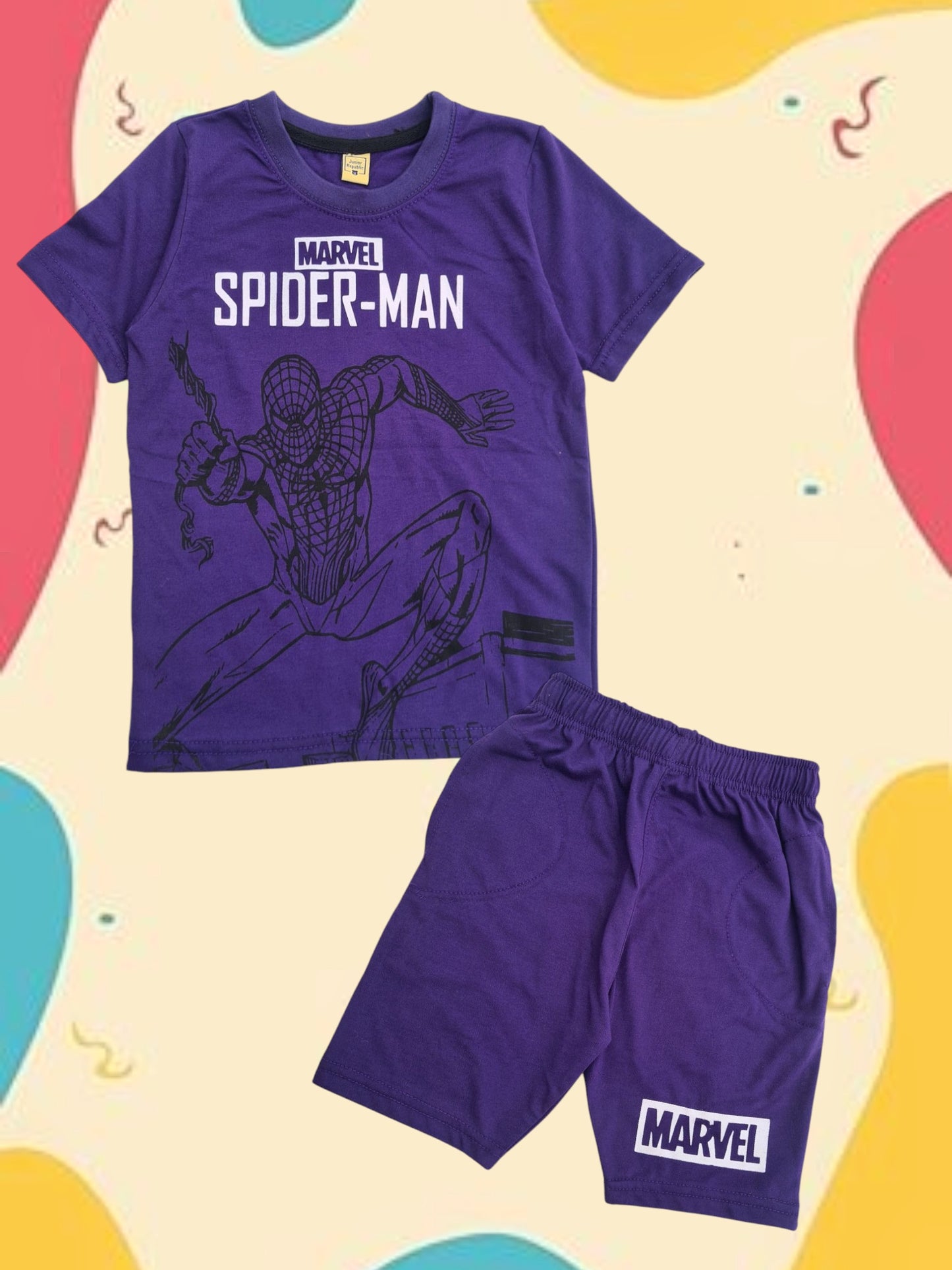 Junior Republic Kid's Spiderman Printed Twin Set