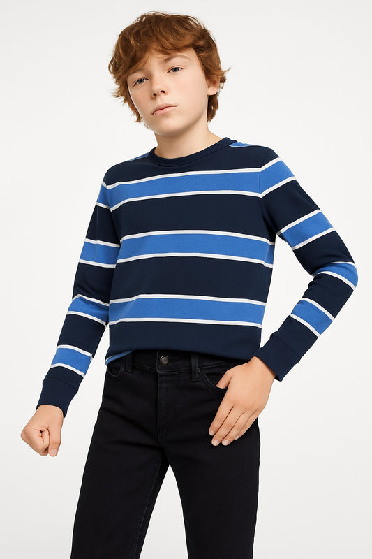 Junior Republic Cotton Jersey Stripes Style Long Sleeve Shirt - Rs. 499 SALE