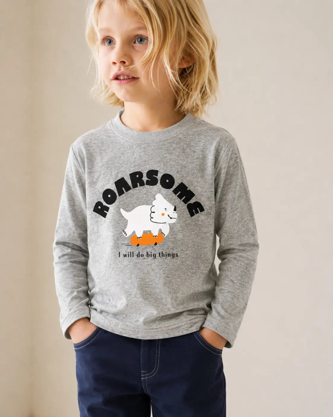 Kid's Roarsome Printed long Sleeves Shirt