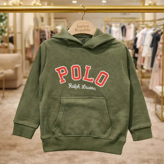 Junior Republic Polo Printed Kids Fleece Winter Hoodies for Boys and Girls - HD-015