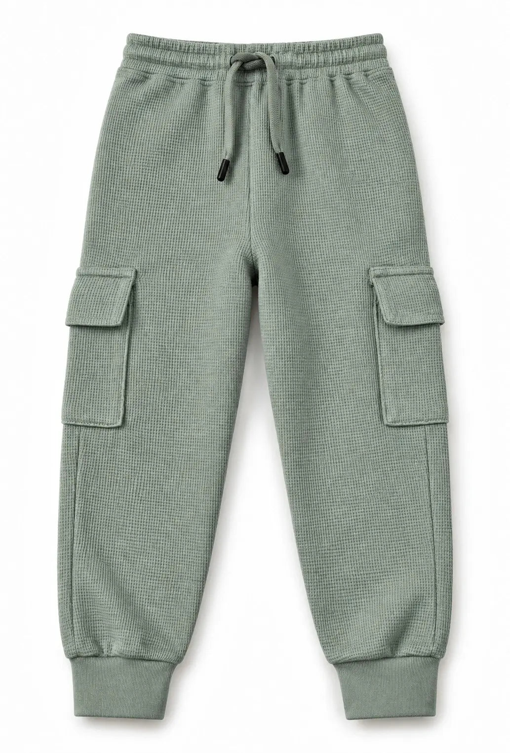 Kids Waffle Knit Cargo Jogger Trouser