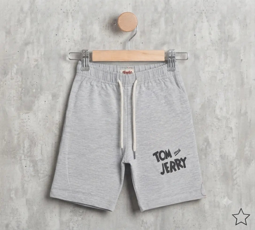 Junior Republic KID'S Tom & Jerry Printed Summer Cotton Jersey Shorts