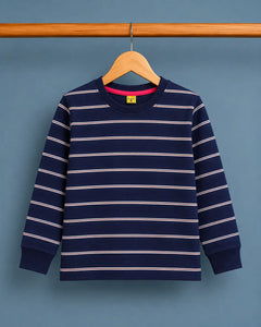 *Minor Fault* Kid's Stripes Style long Sleeves Shirt - LS-003