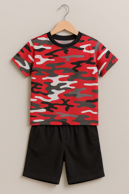 Junior                Republic Kid's Camouflage Printed Twin Set