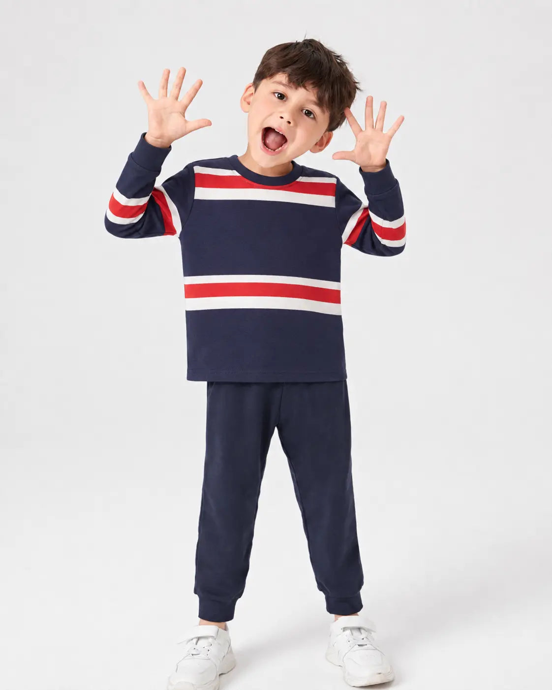 Junior Republic Kid's Stripes Style long Sleeves Shirt