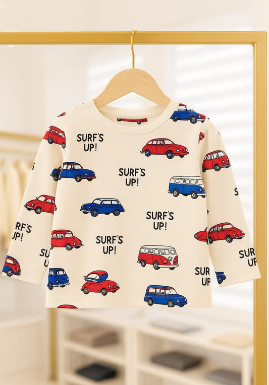 J unior Republic Cotton Jersey Surf's up! Printed Long Sleeve Shirt - Rs. 499 SALE