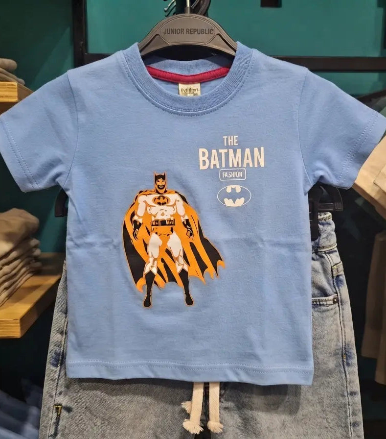 Junior Republic Kid's Batman Printed Tee Shirt