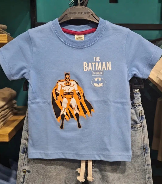 Junior Republic Kid's Batman Printed Tee Shirt