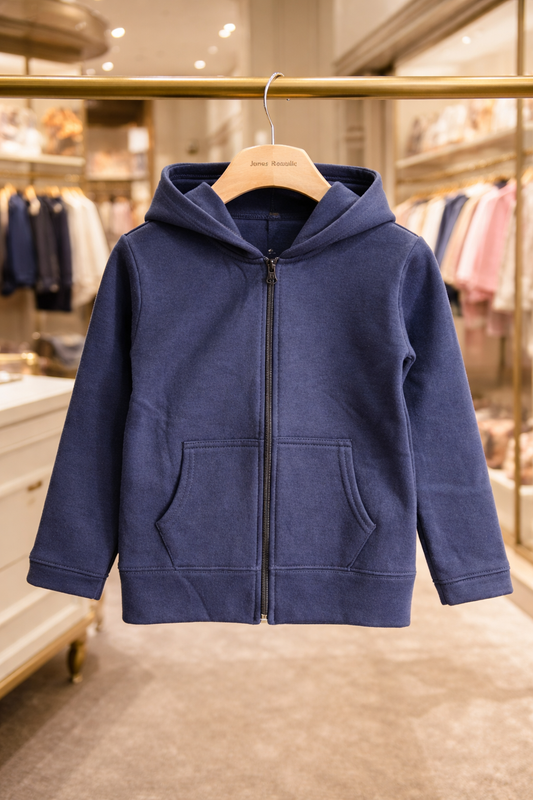 Junior Republic Plain Kid's Fleece Zipper Hoodie