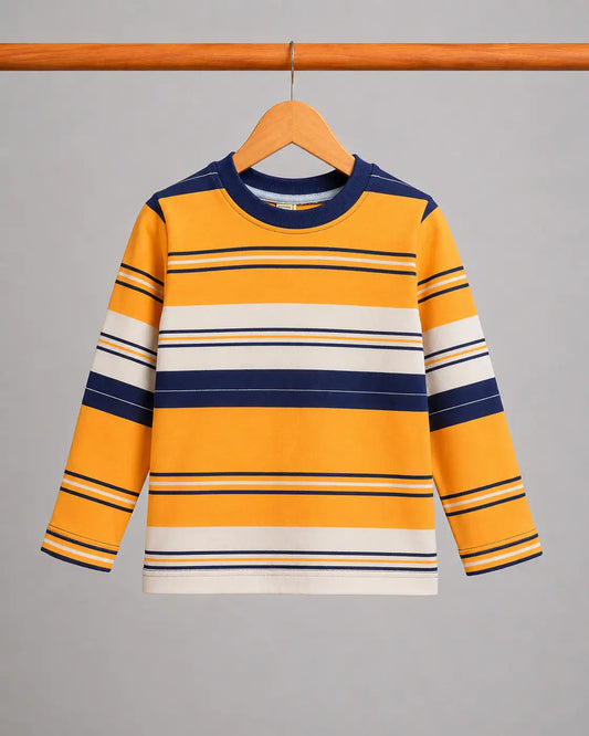 Junior Republic Kid's Stripes Style long Sleeves Shirt