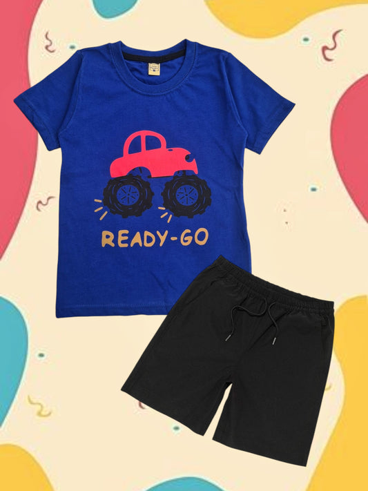 Junior Republic Kid's Ready Go Printed Twin Set