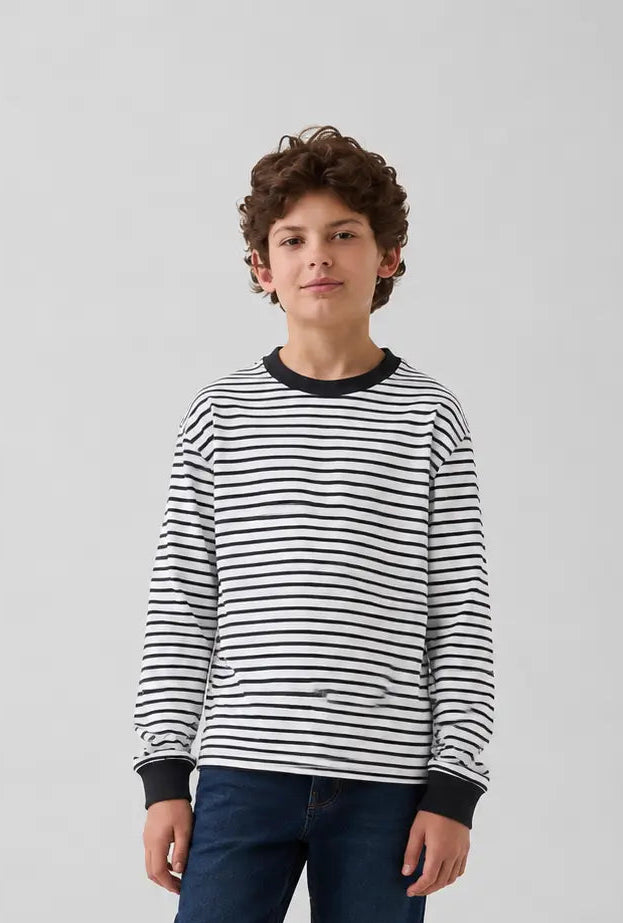 Junior Republic Kid's Stripes Style long Sleeves Shirt