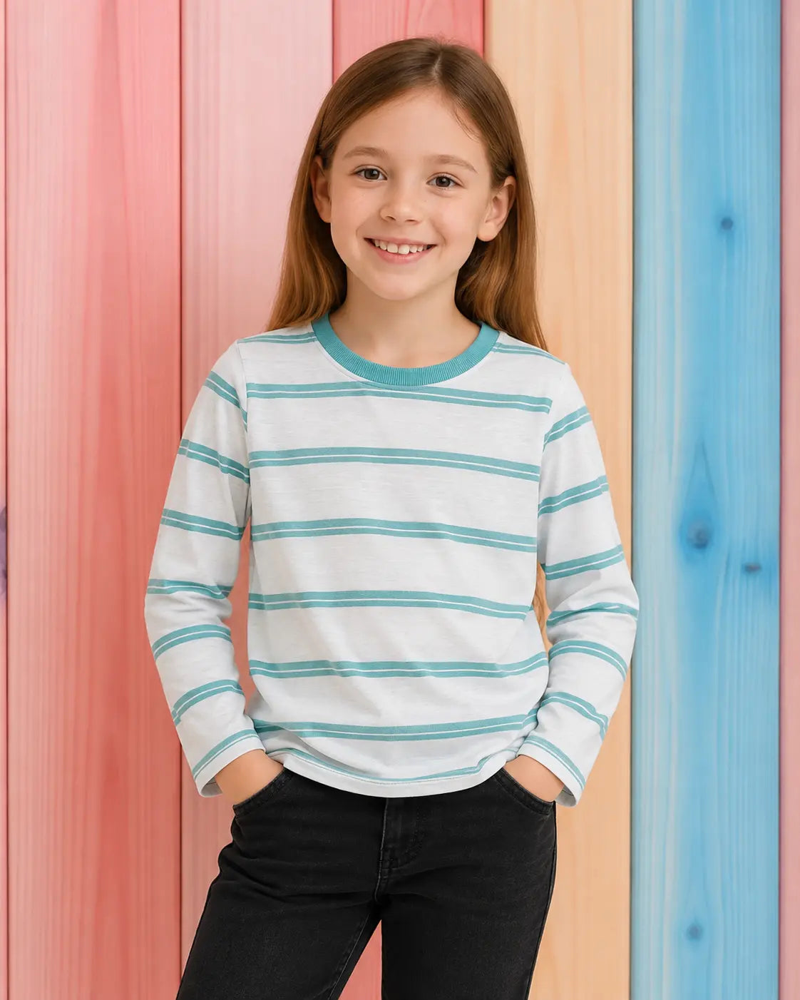 Kid's Stripes Style long Sleeves Shirt
