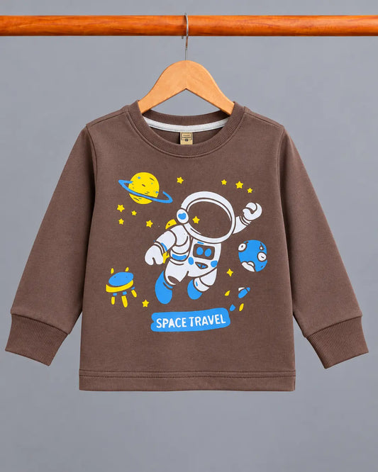 Kid's Space Travel Printed long Sleeves Shirt - LS-146