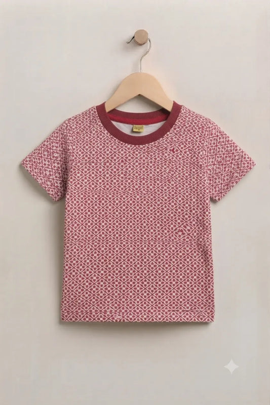 Junior Republic Kid's All over Check Print Tee Shirt