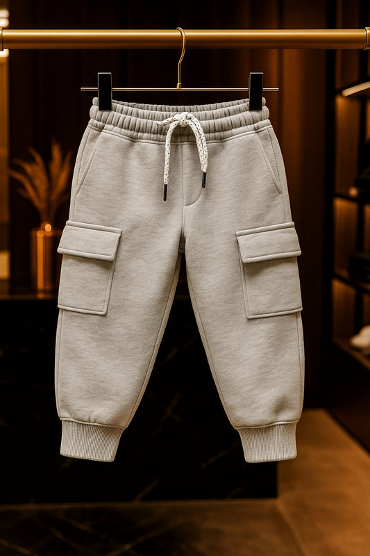 J unior Republic Side Pockets Fleece Winter Cargo Trouser