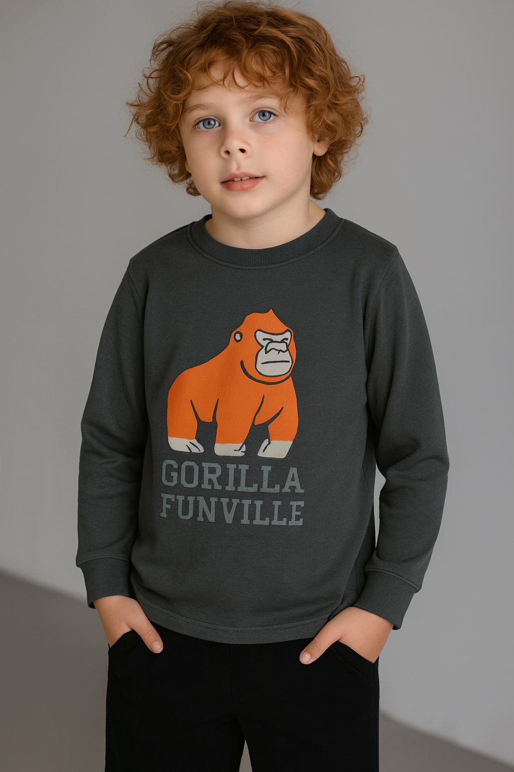 Junior Republic Cotton Jersey Gorilla Printed Long Sleeve Shirt - Rs. 399 SALE