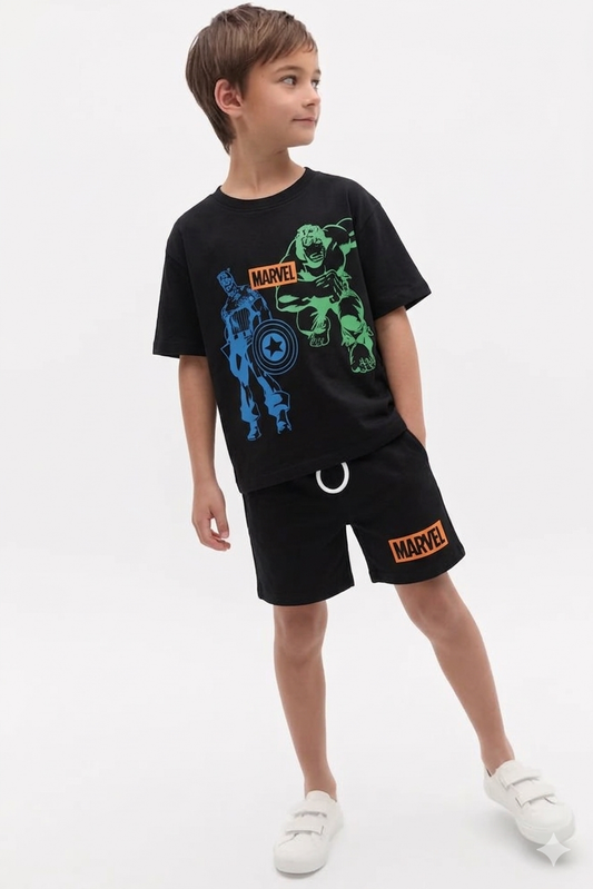 Junior    Republic Kid's Marvel Printed Twin Set