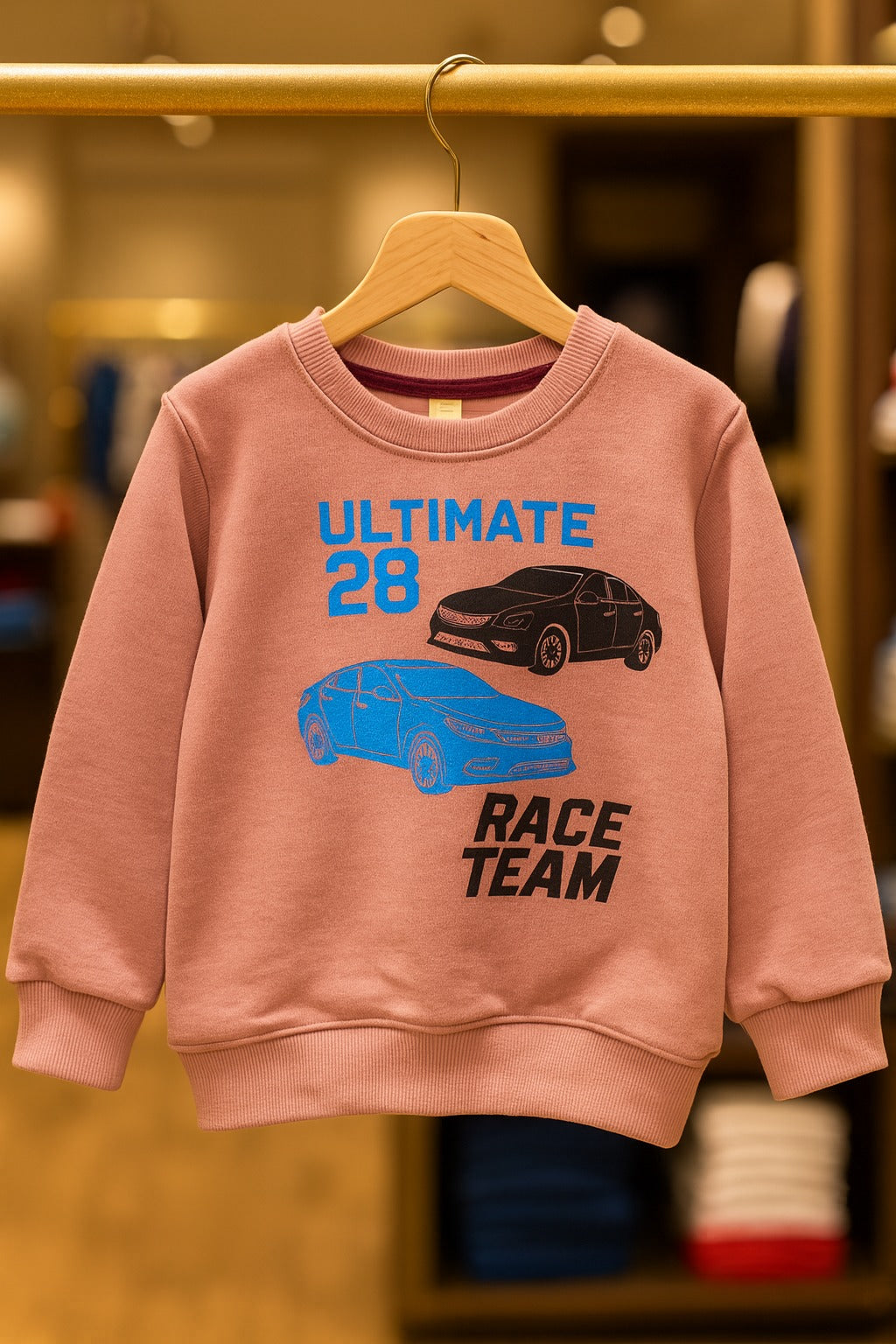 Junior Republic Team Race Printed Long Sleeve Fleece Winter Sweatshirt - Rs. 499 SALE