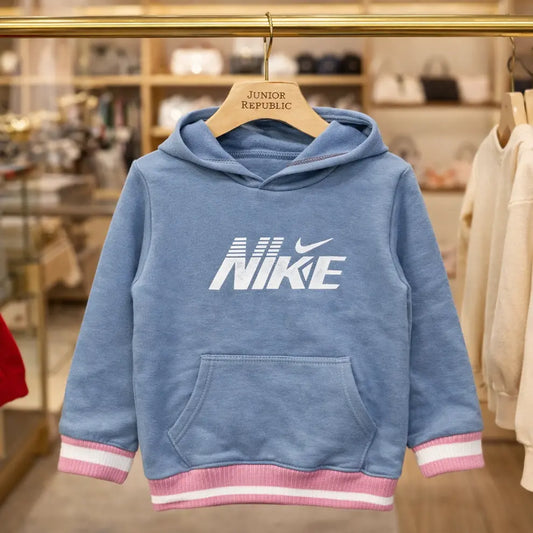 Junior Republic Nike Printed Kids Fleece Winter Hoodies for Girls - HD-003