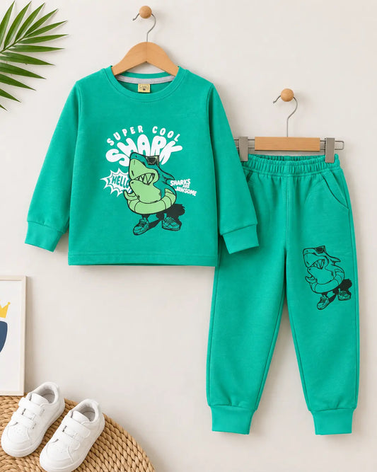 Shark Printed Twin Set for Mid Season – French Terry- FTS-010