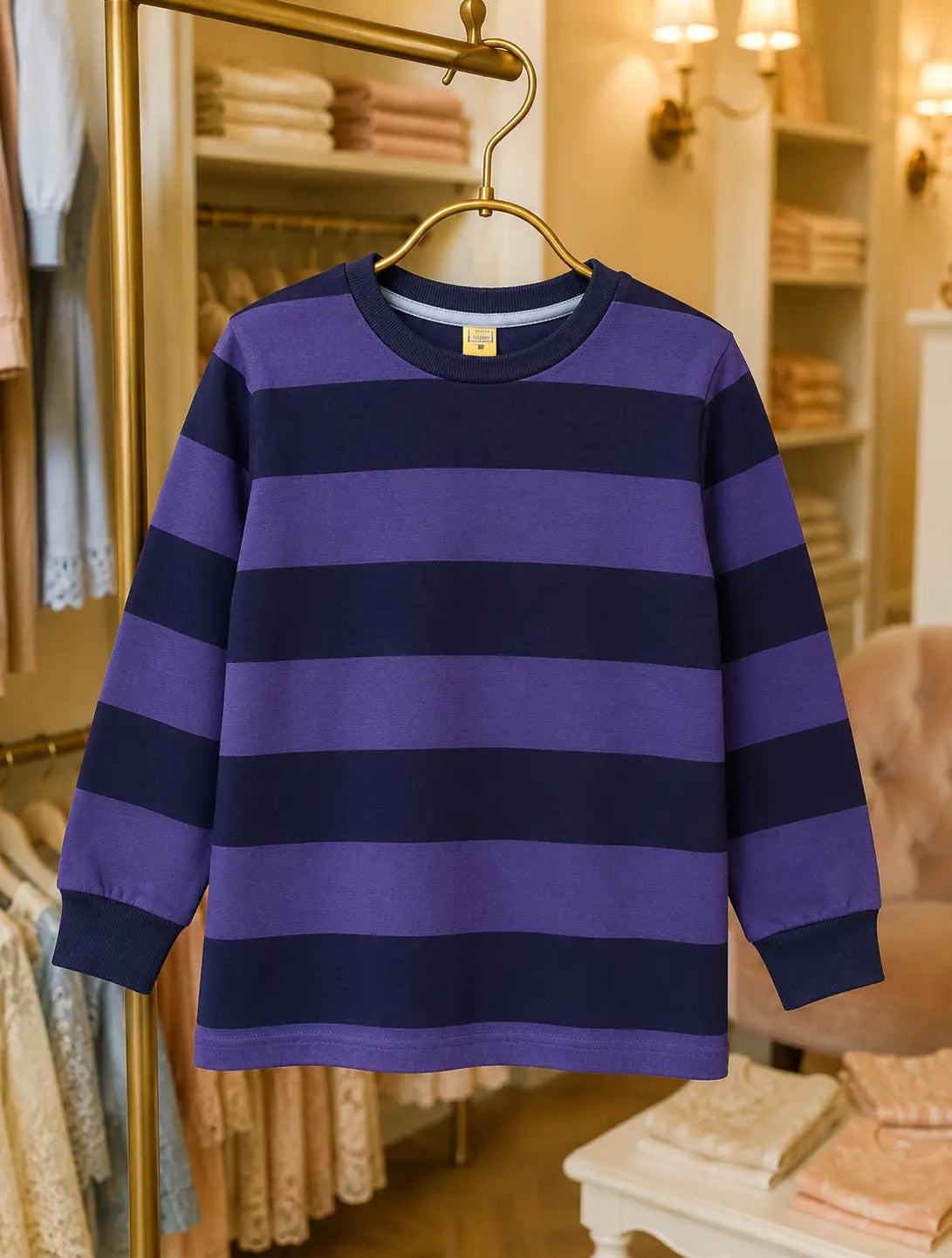 Junior Republic Kid's Stripes Style long Sleeves Shirt