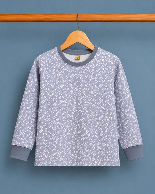 Junior Republic Kid's Leafy all over print long Sleeves Shirt