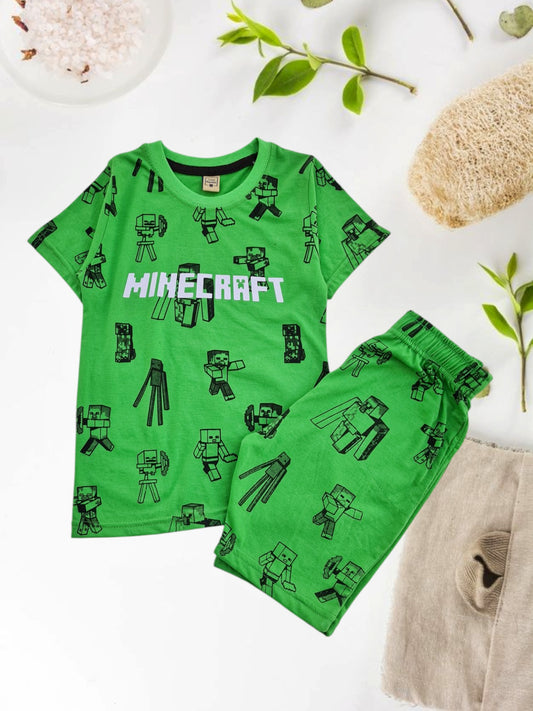 Junior Republic Kid's Minecraft Printed Twin Set