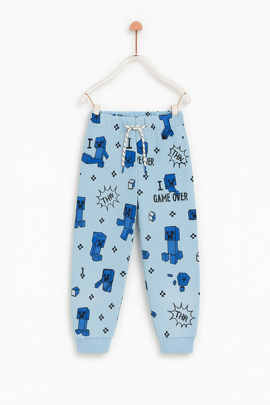Junior Republic Minecraft Printed Fleece Winter Trouser - Rs. 399 SALE