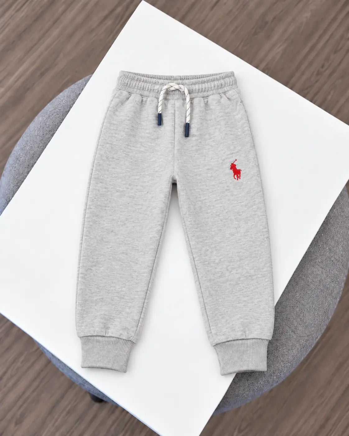 Junior Republic Pony Embroidered Terry Mid Season Trouser for boys and girls- Grey- TR-054