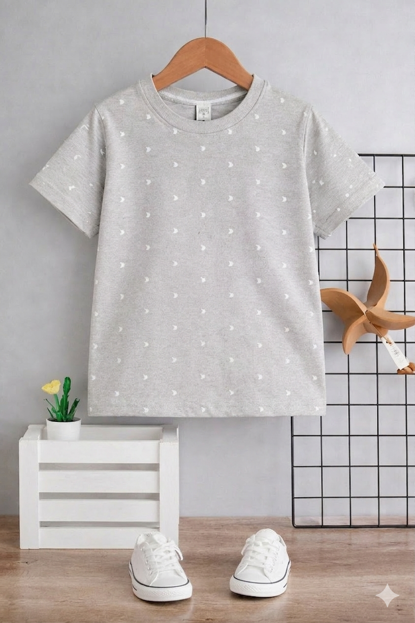-Minor Fault- Junior Republic Kid's crescent Printed Tee Shirt