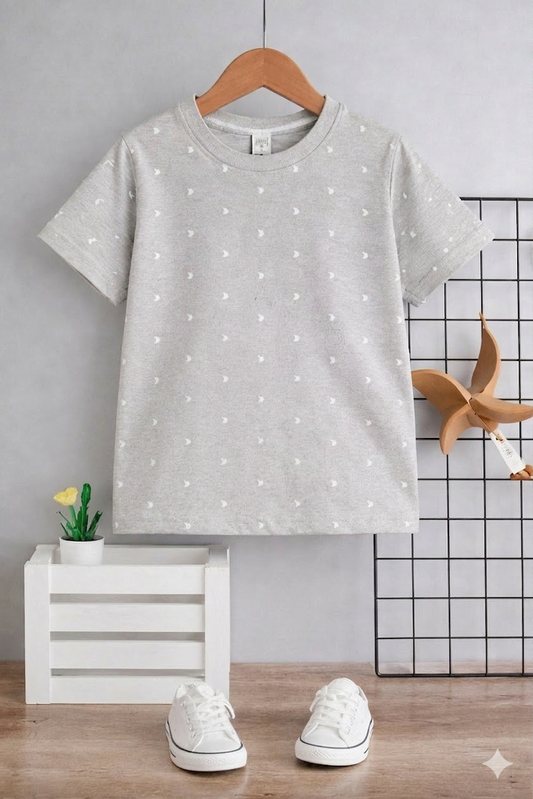 -Minor Fault- Junior Republic Kid's crescent Printed Tee Shirt