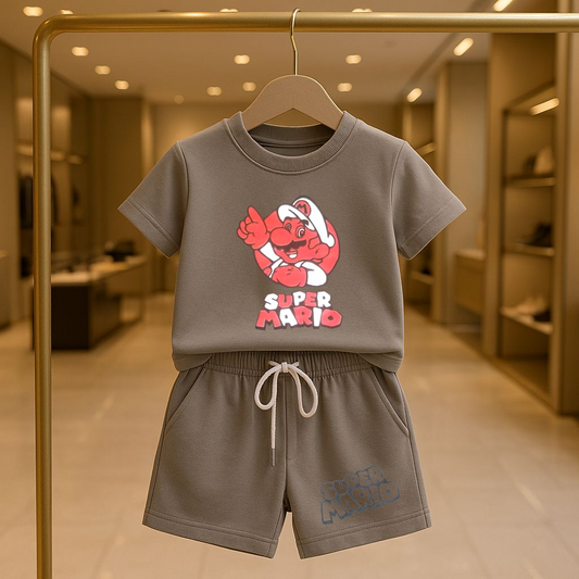 Junior                               Republic Kid's Mario Printed Twin Set