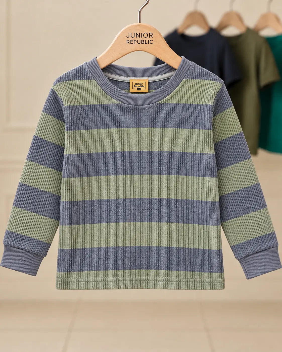 Kid's  Stripes Style long Sleeves Shirt - LS-094