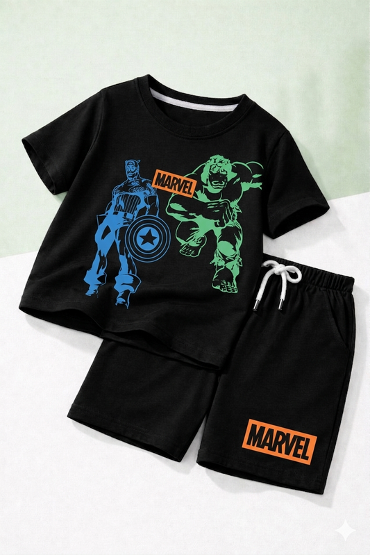 Junior    Republic Kid's Marvel Printed Twin Set