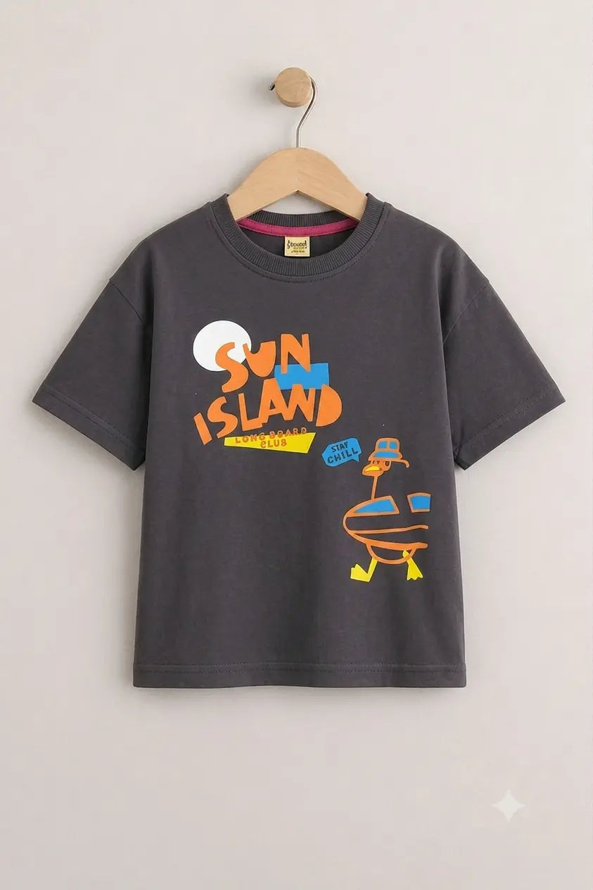 Junior Republic Kid's Sun Island Printed Tee Shirt