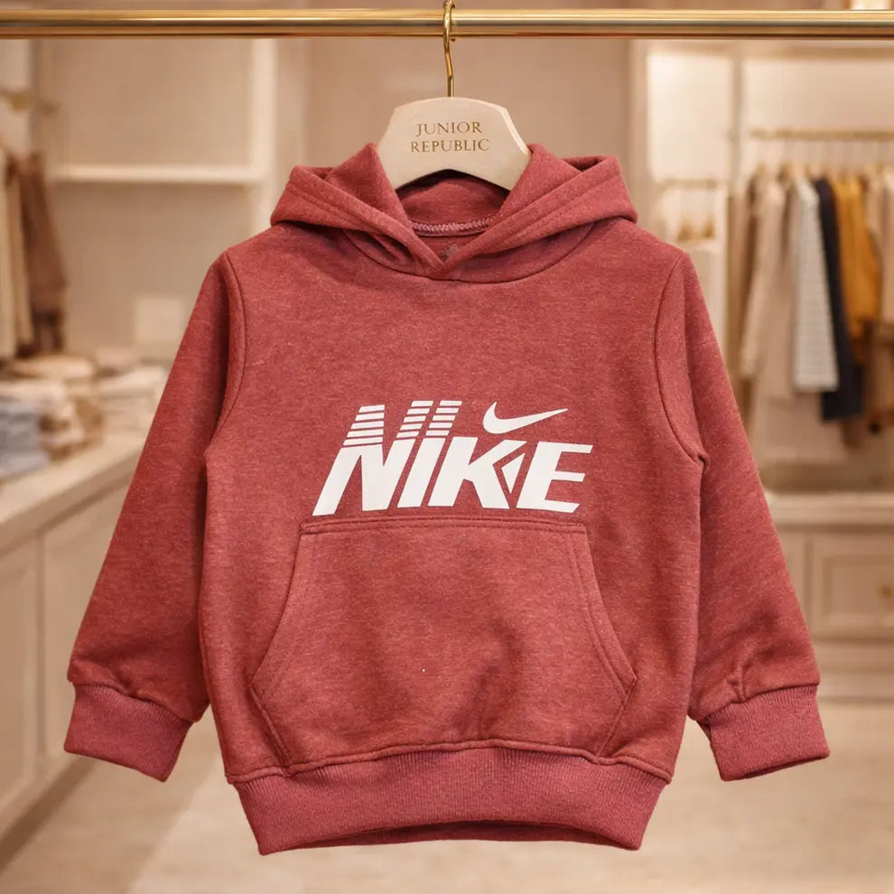Junior Republic Nike Printed Kids Fleece Winter Hoodies for Boys and Girls - HD-005
