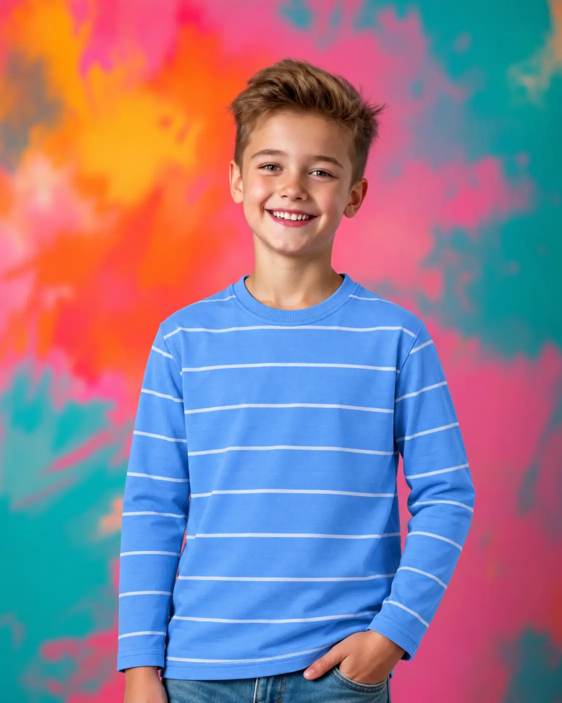 Kid's Stripes Style long Sleeves Shirt