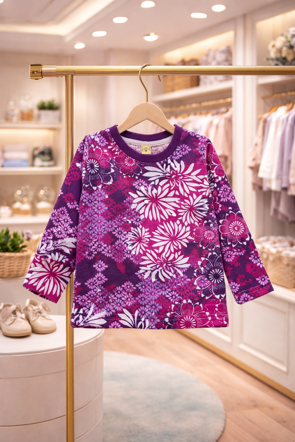 Junior Republic Cotton Jersey Printed Long Sleeve Shirt - Summer Sale