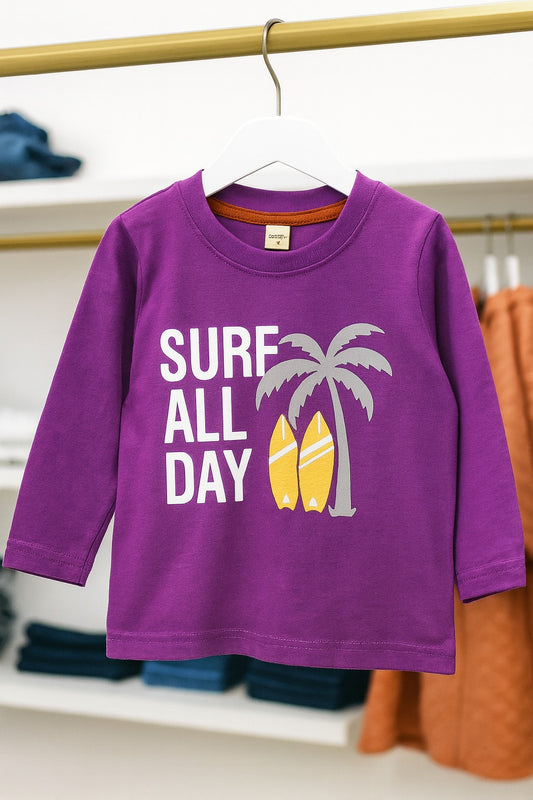 Junior Republic Cotton Jersey Surf All Day Printed Long Sleeve Shirt - Rs. 499 SALE