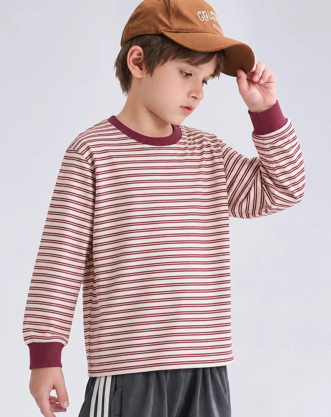 Kid's  Stripes Style long Sleeves Shirt - LS-141