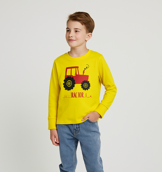 Junior Republic Cotton Jersey Tractor Printed Long Sleeve Shirt - Rs. 399 SALE