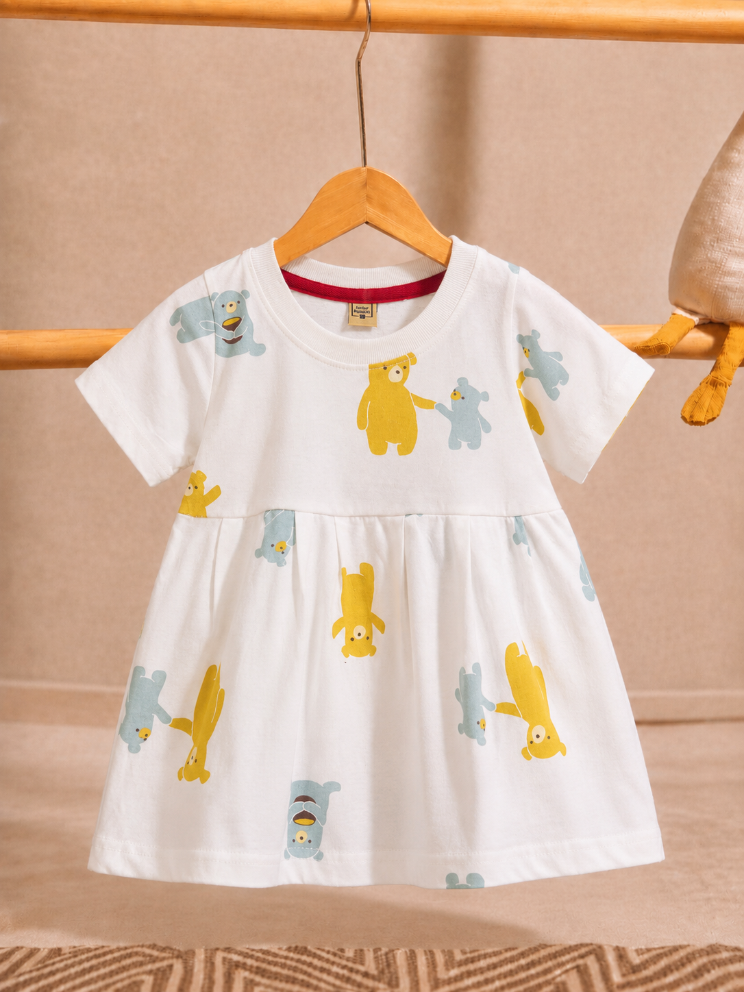 Junior Republic Girls Bear all over Print Summer Frock