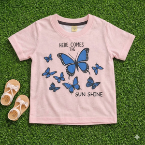 -Minor Fault- Junior Republic Kid's Butterflies Printed Tee Shirt