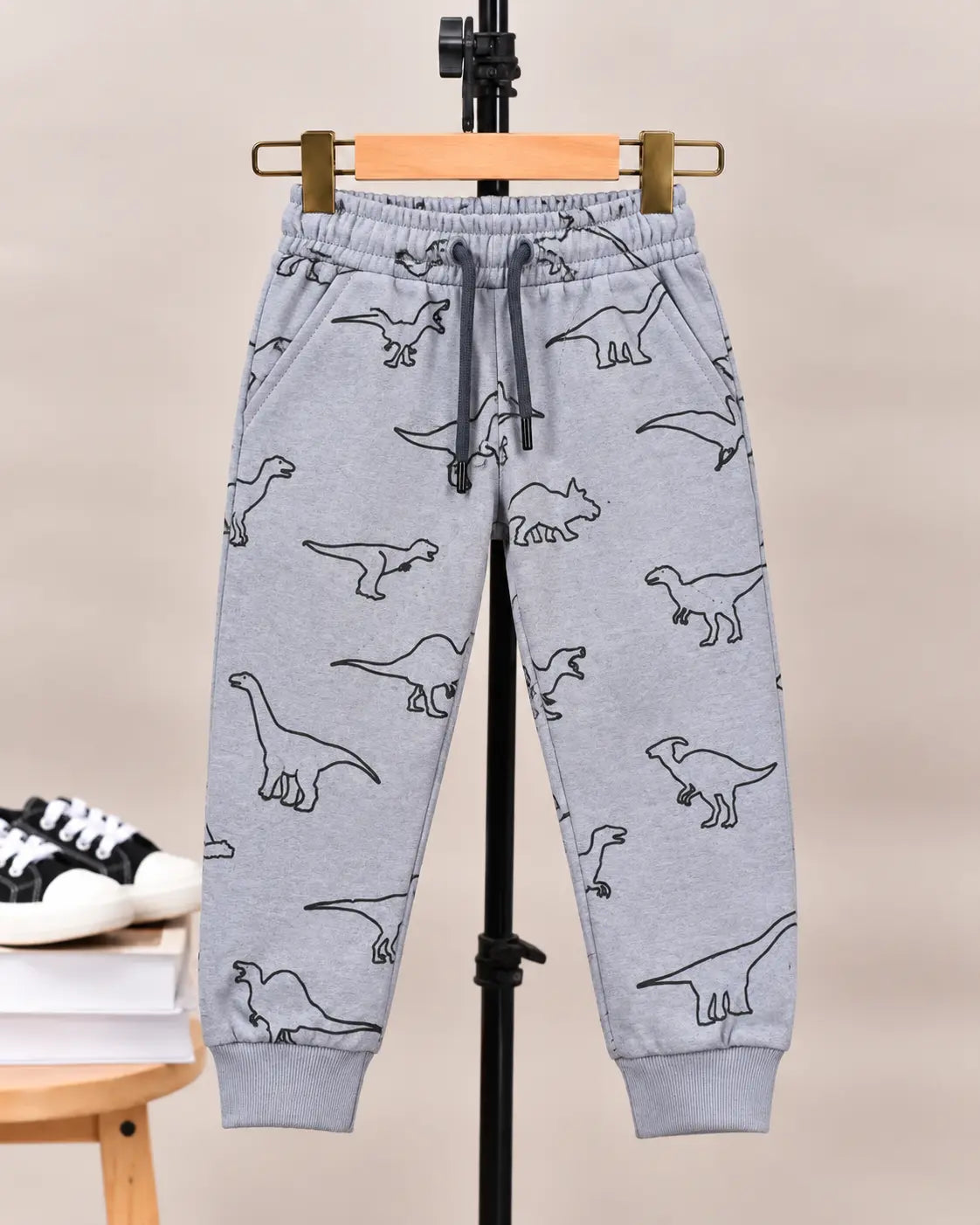 Junior Republic Dino all over Print Fleece Winter Trouser - TR 078